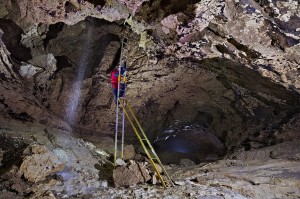 Grotta del Calgeron - Risalita ad un ramo superiore